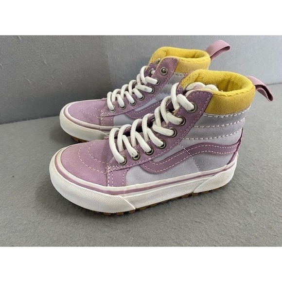 Vans Sk8-Hi MTE Kids Lavender Purple Grey Yellow Suede High Top Sneakers 10.5 - Picture 5 of 14